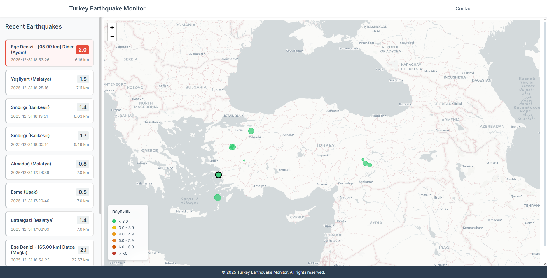 Turkey Earthquake Monitor